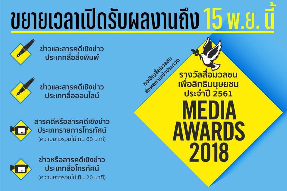 ขยายเวลาเปิดรับผลงานเข้าประกวด